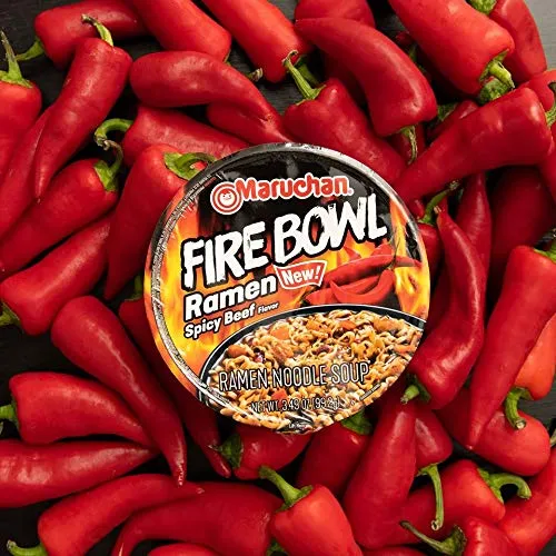 Maruchan Ramen Noodles Fire Bowl, Spicy Beef Flavor – Japanese-Style Instant Noodle Soup, Microwaveable Easy Meal for Busy Families – 3.48 Oz. (6 Pack) - Image 3