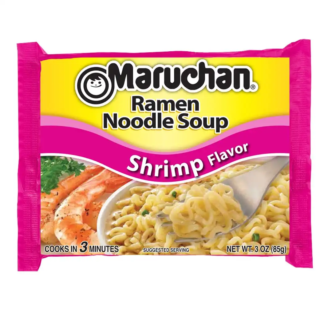 Alternative view of Maruchan Shrimp Ramen Noodle Soup, 2.53 Oz, 6 Ct