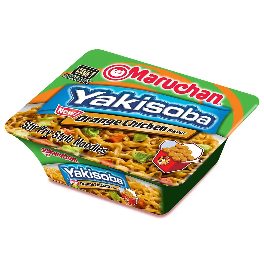 Maruchan Yakisoba Orange Chicken, Japanese Instant Ramen Noodles, 4.23 Oz, 8 Count (Pack of 5)