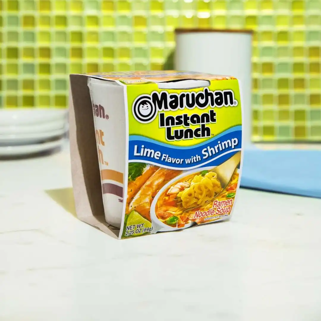 Maruchan Instant Lunch Ramen Noodles, Lime Flavor with Shrimp – Japanese-Style Instant Noodle Soup, Easy Meal Ready in 3 Minutes – 2.25 Oz. (Pack of 24) - Image 5