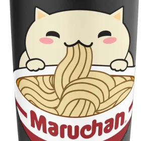 Maruchan Instant Lunch Cute Cat Ramen Bowl Logo Stainless Steel Insulated Tumbler
