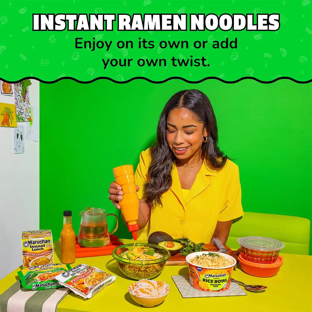 Maruchan Ramen Noodle Soup, Chili Flavor – Japanese-Style Instant Noodles, Quick & Easy Meal for Kids, Students & Busy Families – 3 Oz. (24 Pack) - Image 5