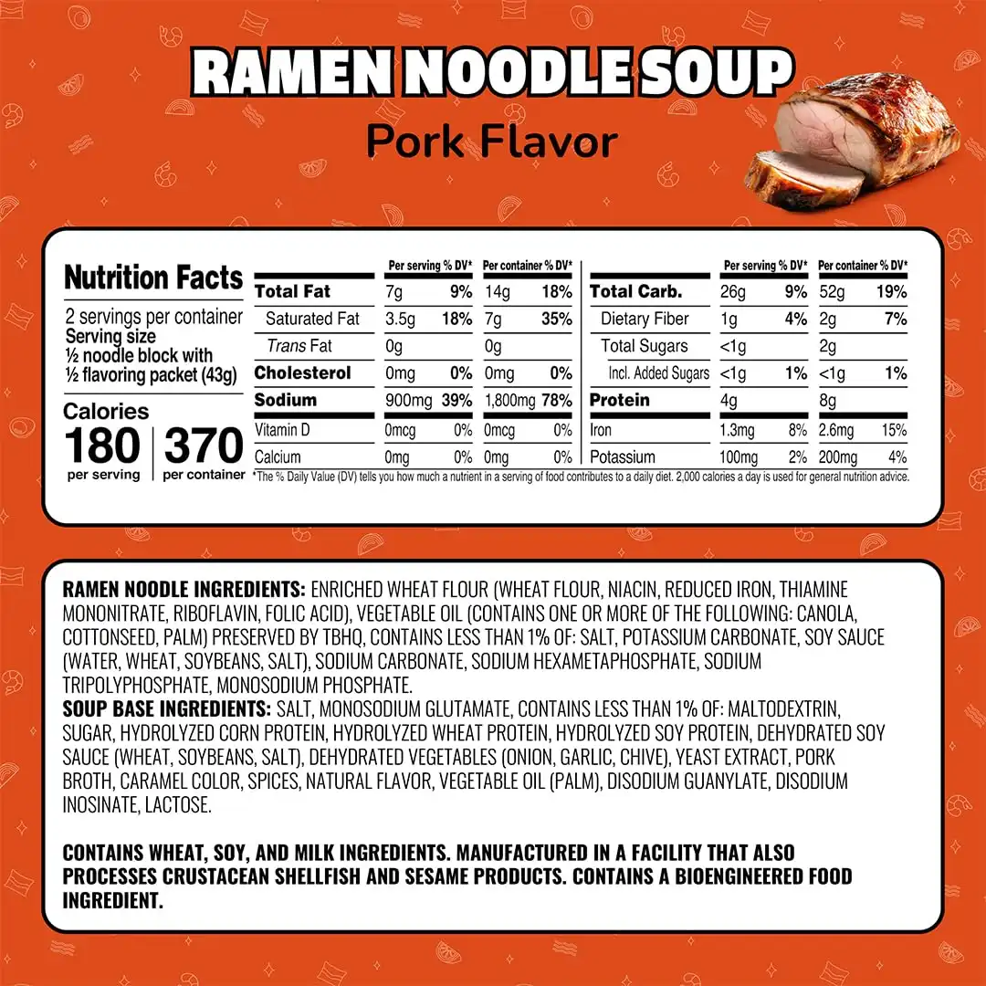 Alternative view of Maruchan Ramen Noodle Soup, Pork Flavor – Japanese-Style Instant Noodles, Quick & Easy Meal for Kids, Students & Busy Families – 3 Oz. (24 Pack)