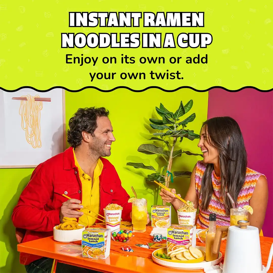 Maruchan Instant Lunch Ramen Noodles, Lime Chili with Shrimp – Japanese-Style Instant Noodle Soup, Easy Meal Ready in 3 Minutes – 2.25 Oz. (12 Pack) - Image 5