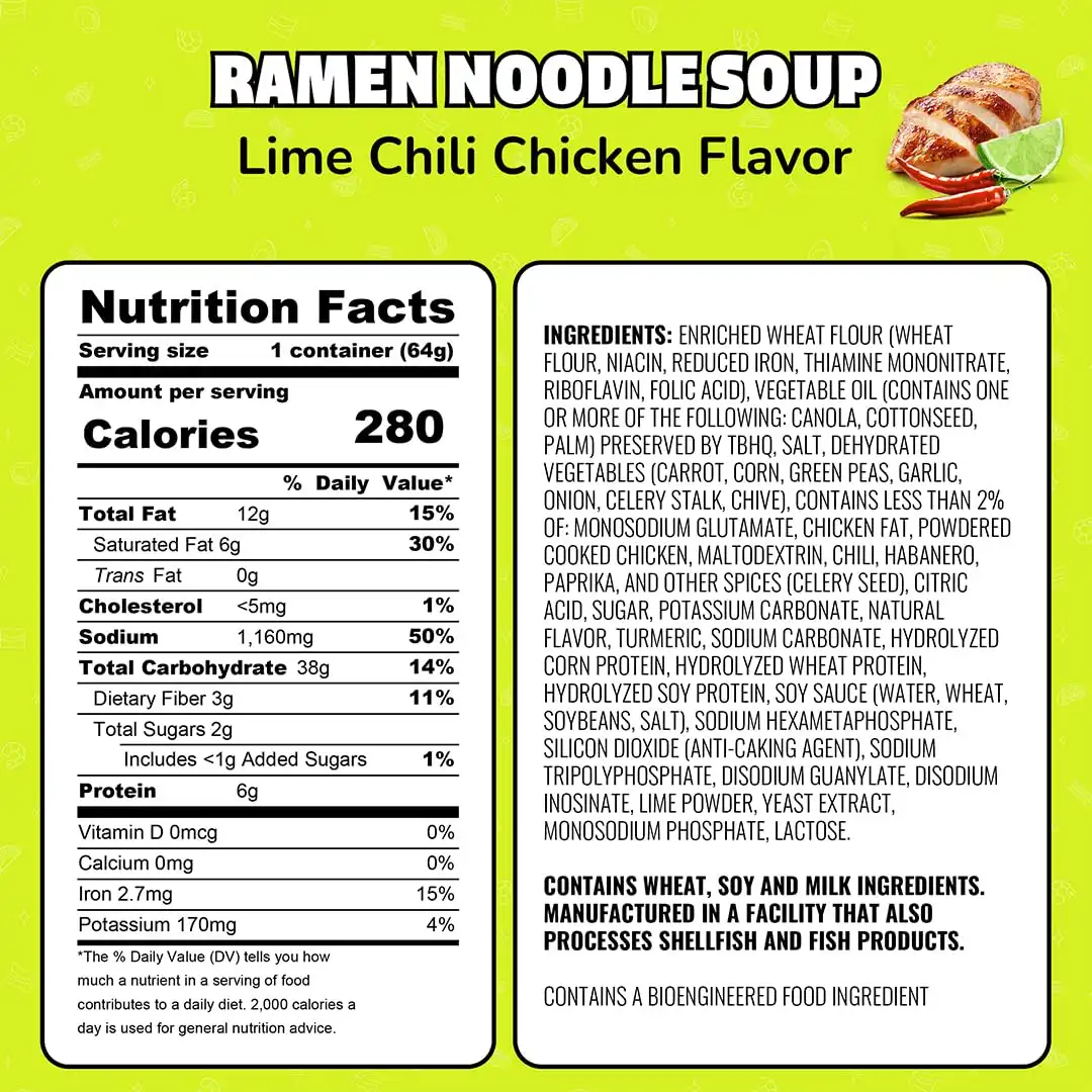 Alternative view of Maruchan Instant Lunch Ramen Noodles, Lime Chili Chicken Flavor – Japanese-Style Instant Noodle Soup, Easy Meal Ready in 3 Minutes – 2.25 Oz. (12 Pack)