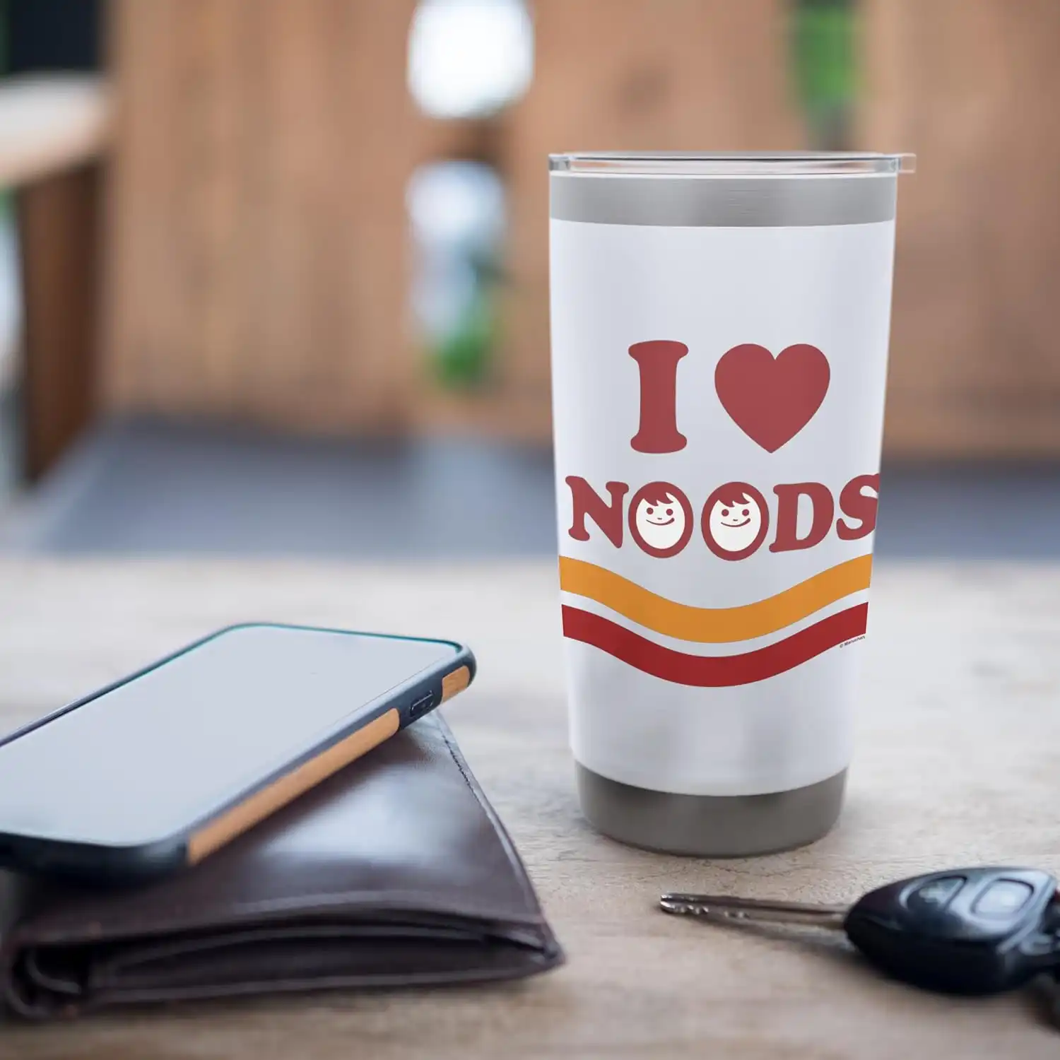 Maruchan I Heart Noods Humour Logo Stainless Steel Insulated Tumbler - Image 7