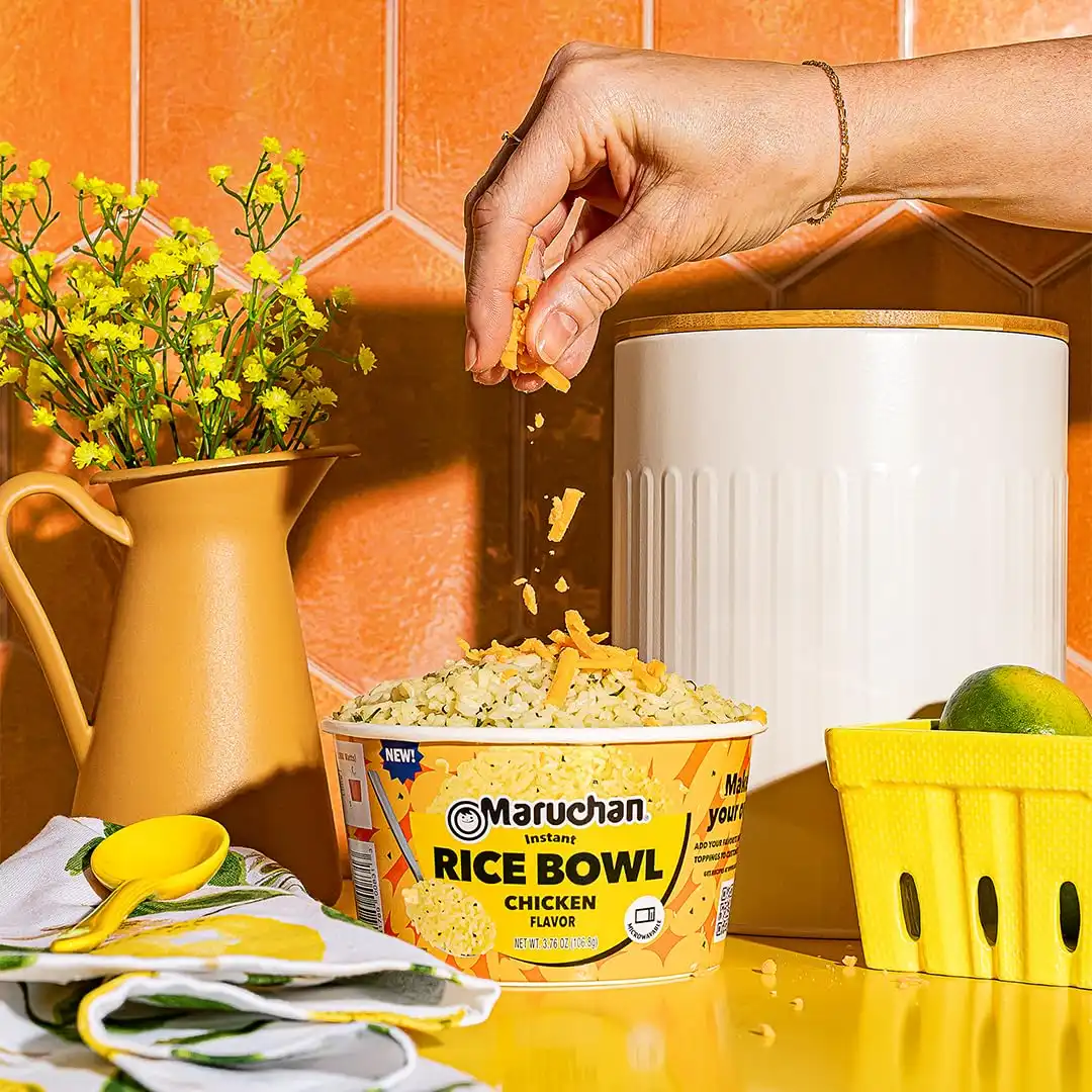 Maruchan Instant Rice Bowl, Chicken Flavor – Microwavable Quick & Easy Side Dish or Meal for Kids, Students and Busy Families – 3.76 Oz. (6 Pack) - Image 3