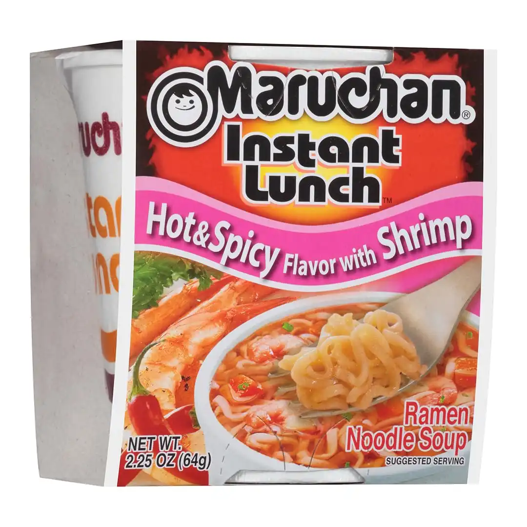 Maruchan Instant Lunch Ramen Noodles, Hot & Spicy Shrimp Flavor – Japanese-Style Instant Noodle Soup, Easy Meal Ready in 3 Minutes – 2.25 Oz., (Pack of 24) - Image 5