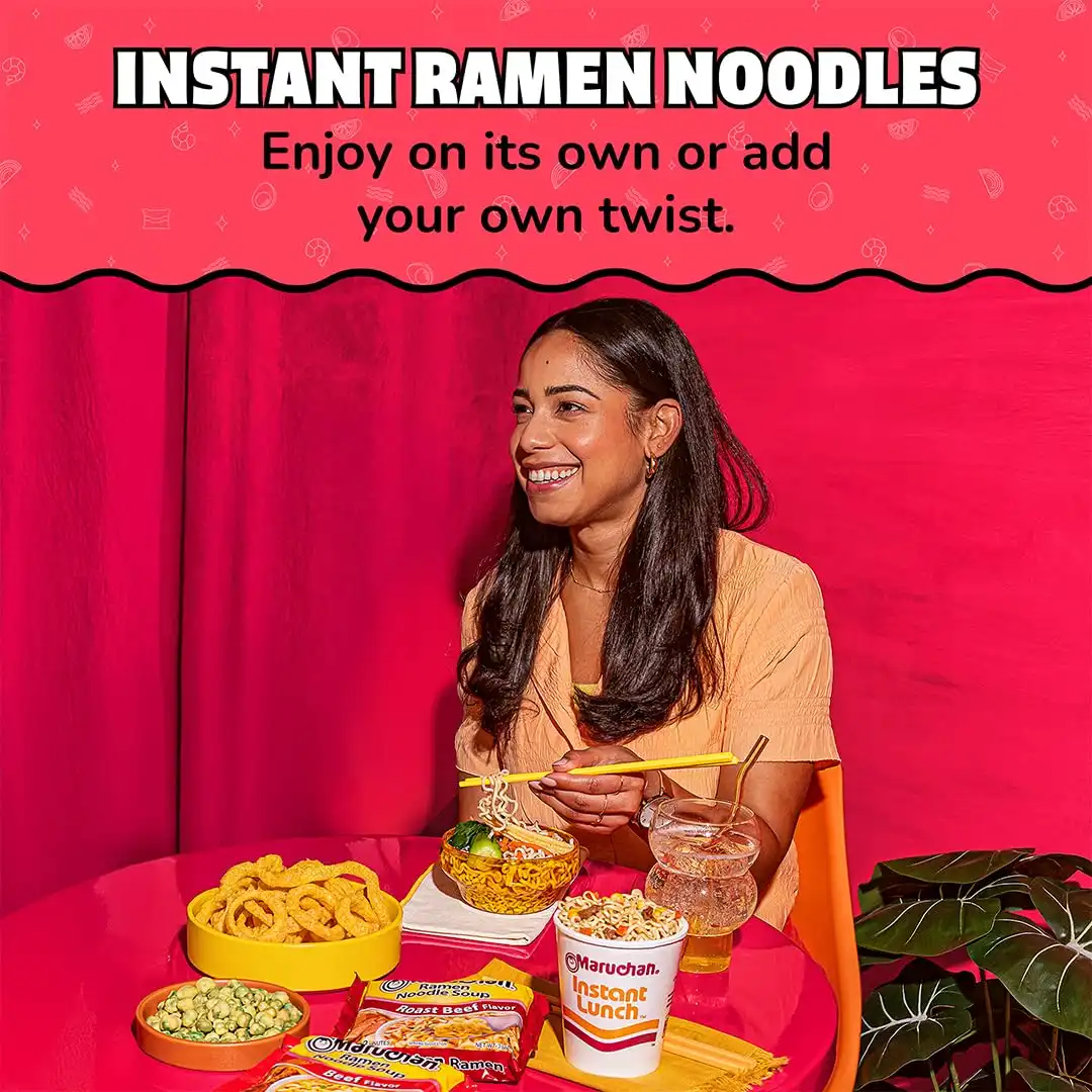 Maruchan Ramen Roast Beef,Instant Ramen Noodles,Ready to Eat Meals,3 Oz,(Pack of 48) - Image 5