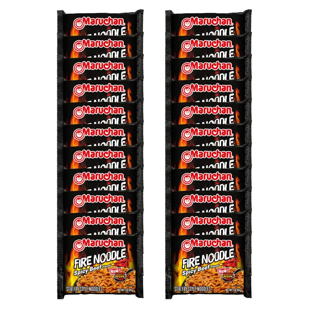Alternative view of Maruchan Ramen Fire Spicy Beef, Instant Ramen Noodles, Stir Fry Style Noodle, 3 Oz, 22 Count (Pack of 2)