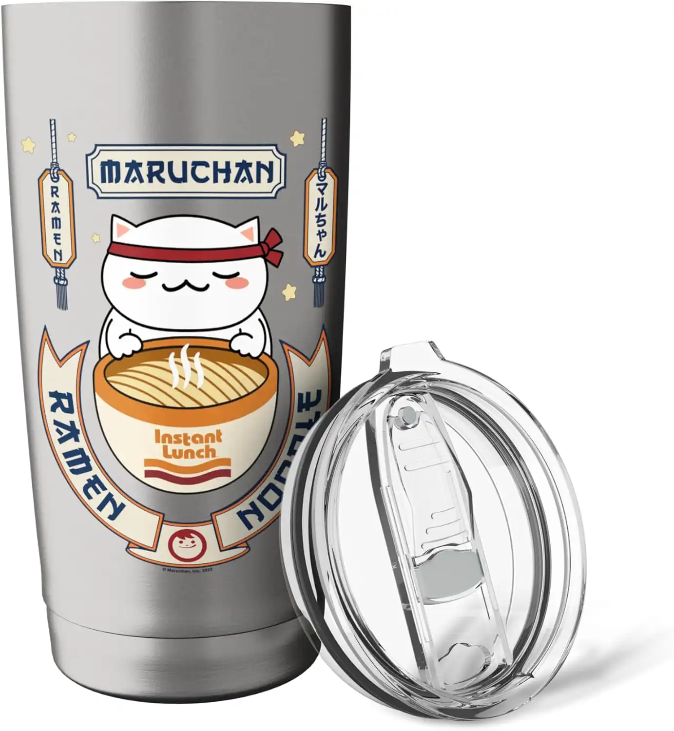 Maruchan Instant Lunch Kawaii Cat Ramen Noodle Bowl Stainless Steel Insulated Tumbler - Image 5