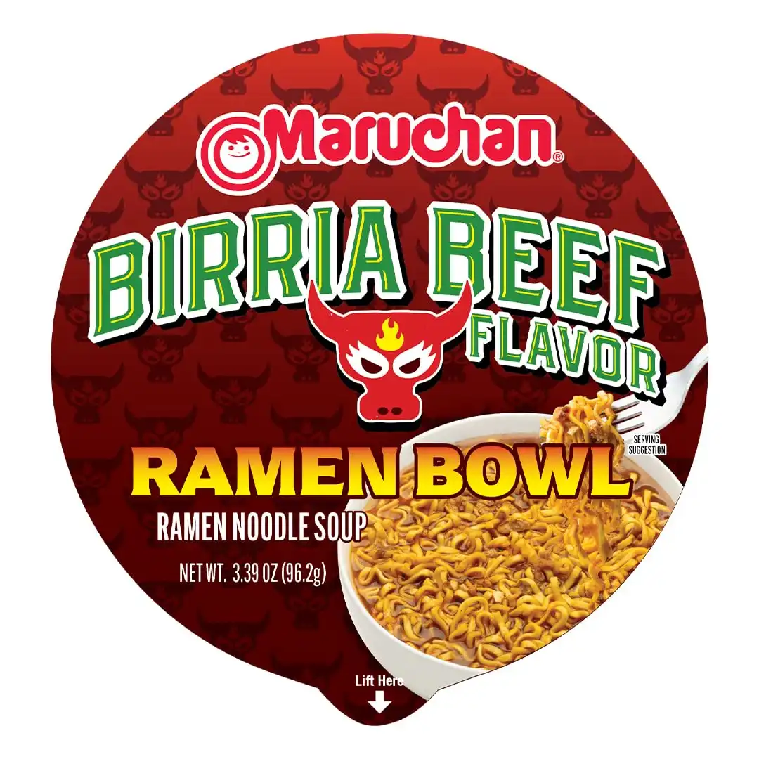 Maruchan Bowl Birria Beef, Microwaveable Ramen Soup Mix, 3.39 Oz, 6 Count (Pack of 2) - Image 3