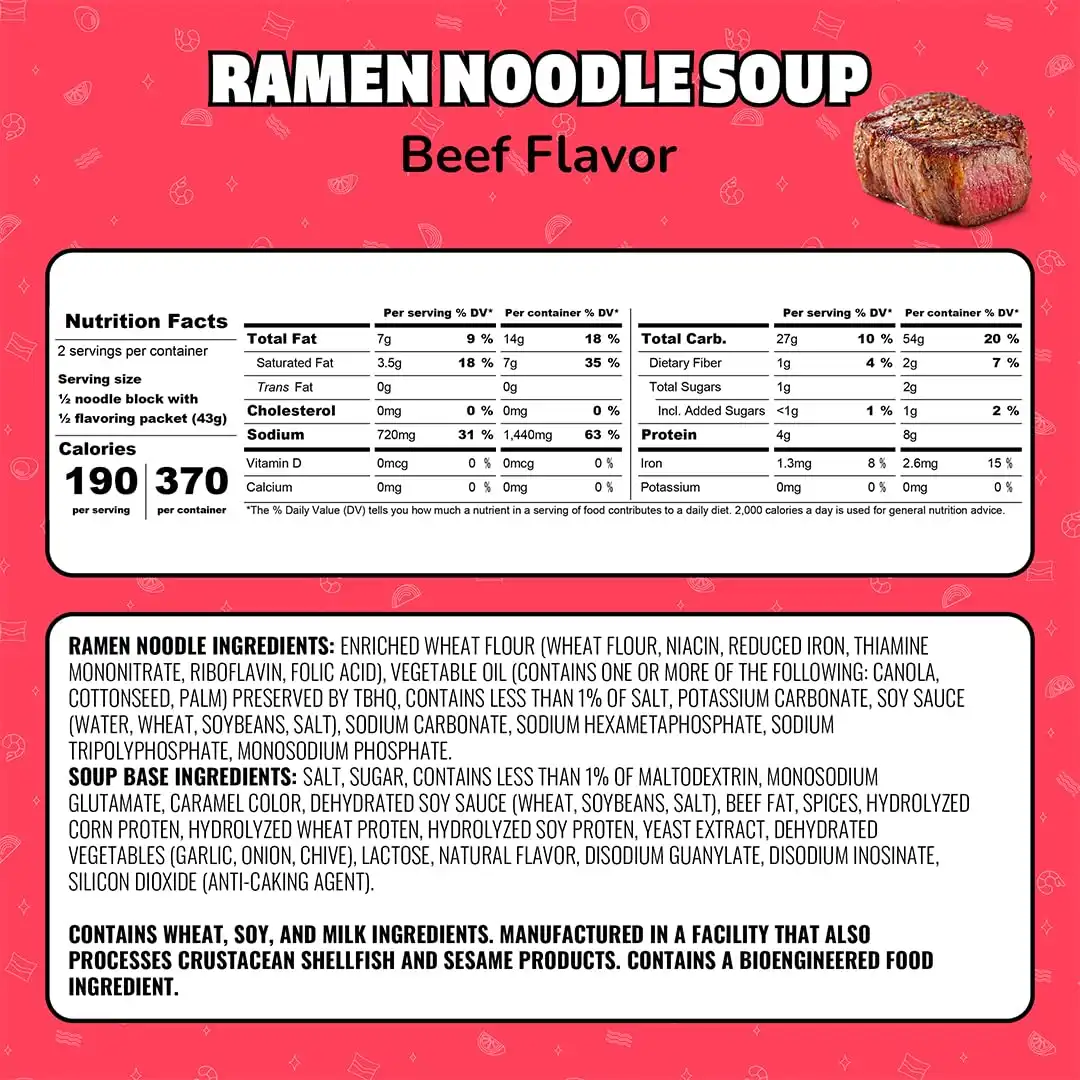 Alternative view of Maruchan Ramen Noodle Soup, Beef Flavor – Japanese-Style Instant Noodles, Quick & Easy Meal for Kids, Students & Busy Families – 3 Oz. (24 Pack)
