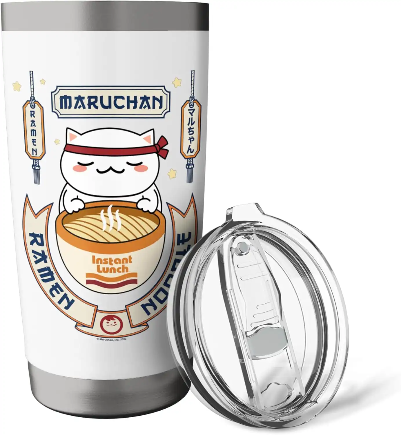 Maruchan Instant Lunch Kawaii Cat Ramen Noodle Bowl Stainless Steel Insulated Tumbler - Image 5