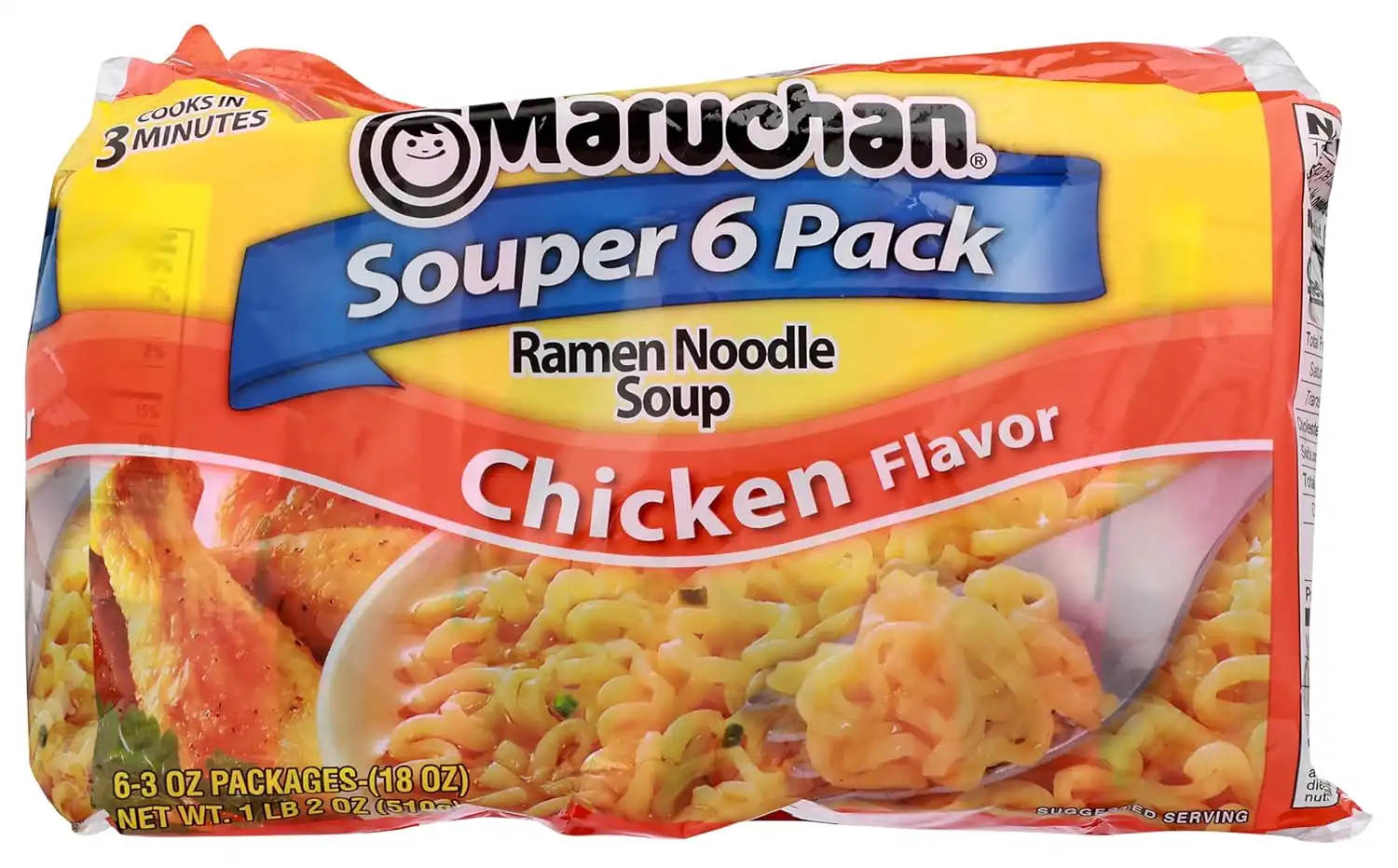 Maruchan Ramen Noodles Chicken Flavor, 3 Ounce, 6 Count (Pack of 1)