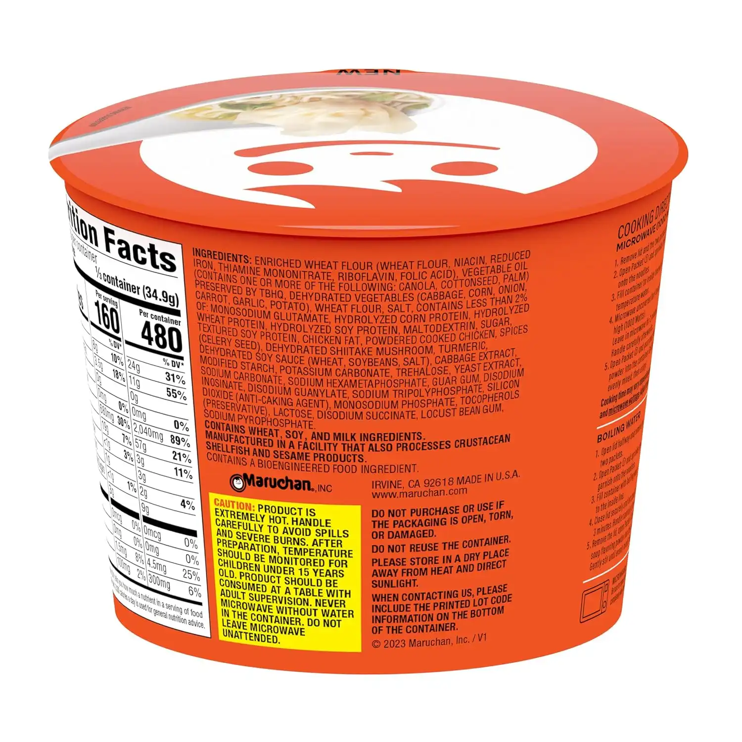 Alternative view of Maruchan Wonton Ramen Bowl, Chicken Flavor – Japanese-Style Instant Noodle Soup, Microwaveable Easy Meal – 3.69 Oz. (6 Pack)