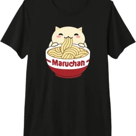 Maruchan Instant Lunch Cute Cat Ramen Bowl Logo Premium Tri-blend T-Shirt