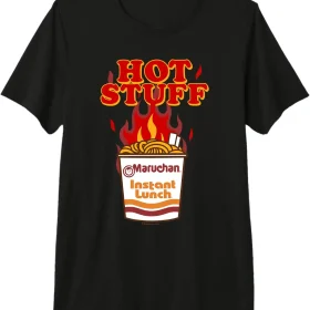 Maruchan Instant Lunch Hot Stuff Flaming Noodles Retro Shot Premium Tri-blend T-Shirt