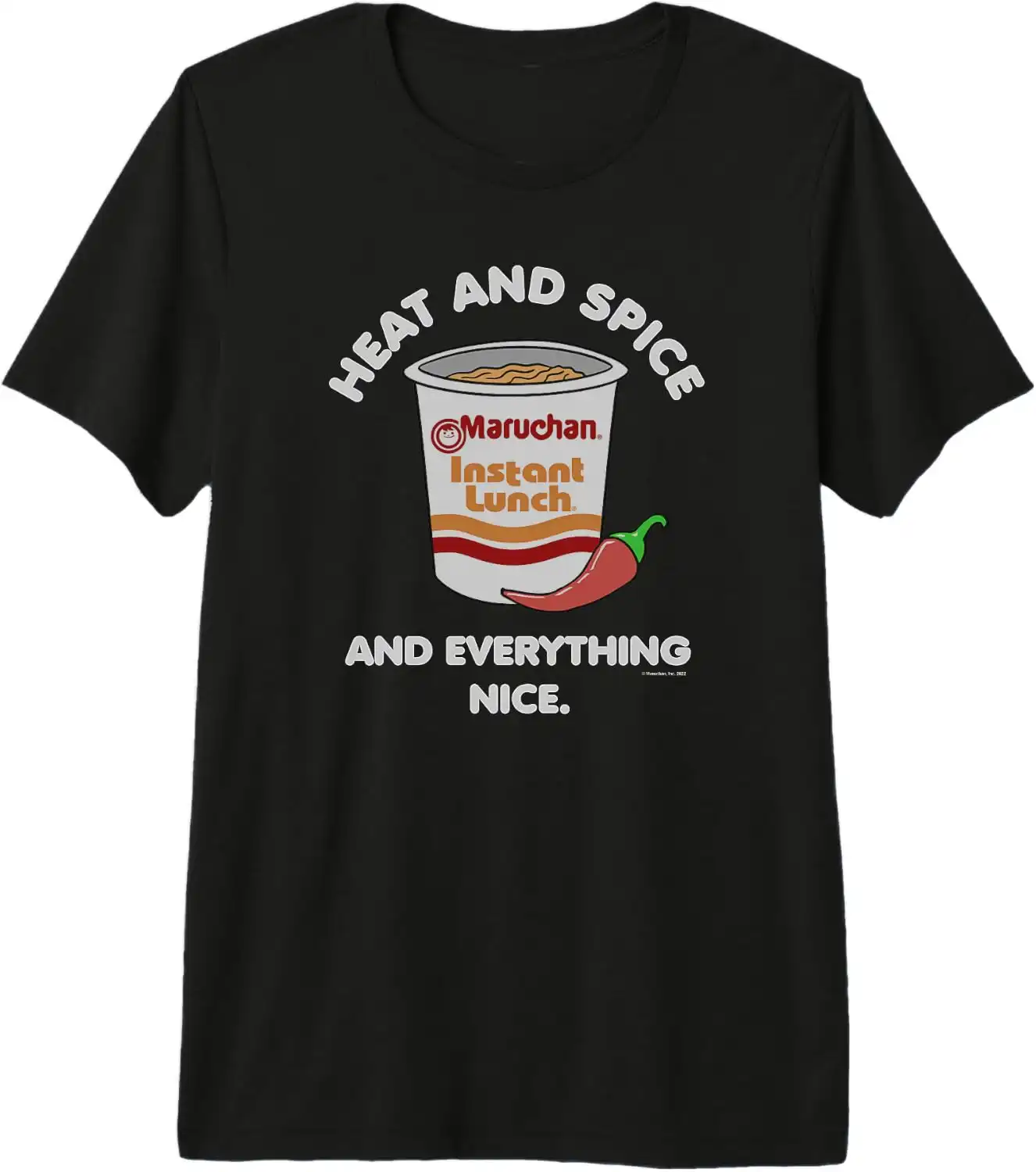 Maruchan Ramen Cup Heat And Spice Food Quote Premium Tri-blend T-Shirt
