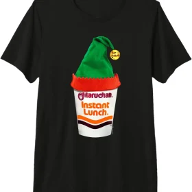 Maruchan Ramen Cup Christmas Elf Hat Premium Tri-blend T-Shirt