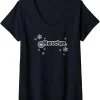 Maruchan Instant Lunch Christmas Snow Flakes Holiday Logo V-Neck T-Shirt
