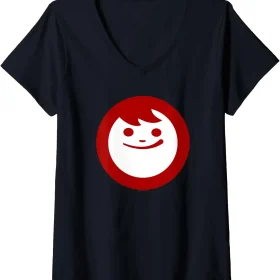 Maruchan Instant Lunch Happy Face Classic Logo V-Neck T-Shirt
