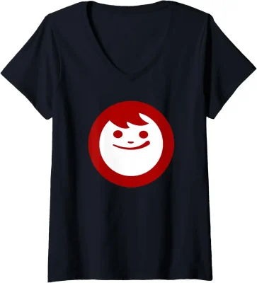 Maruchan Instant Lunch Happy Face Classic Logo V-Neck T-Shirt