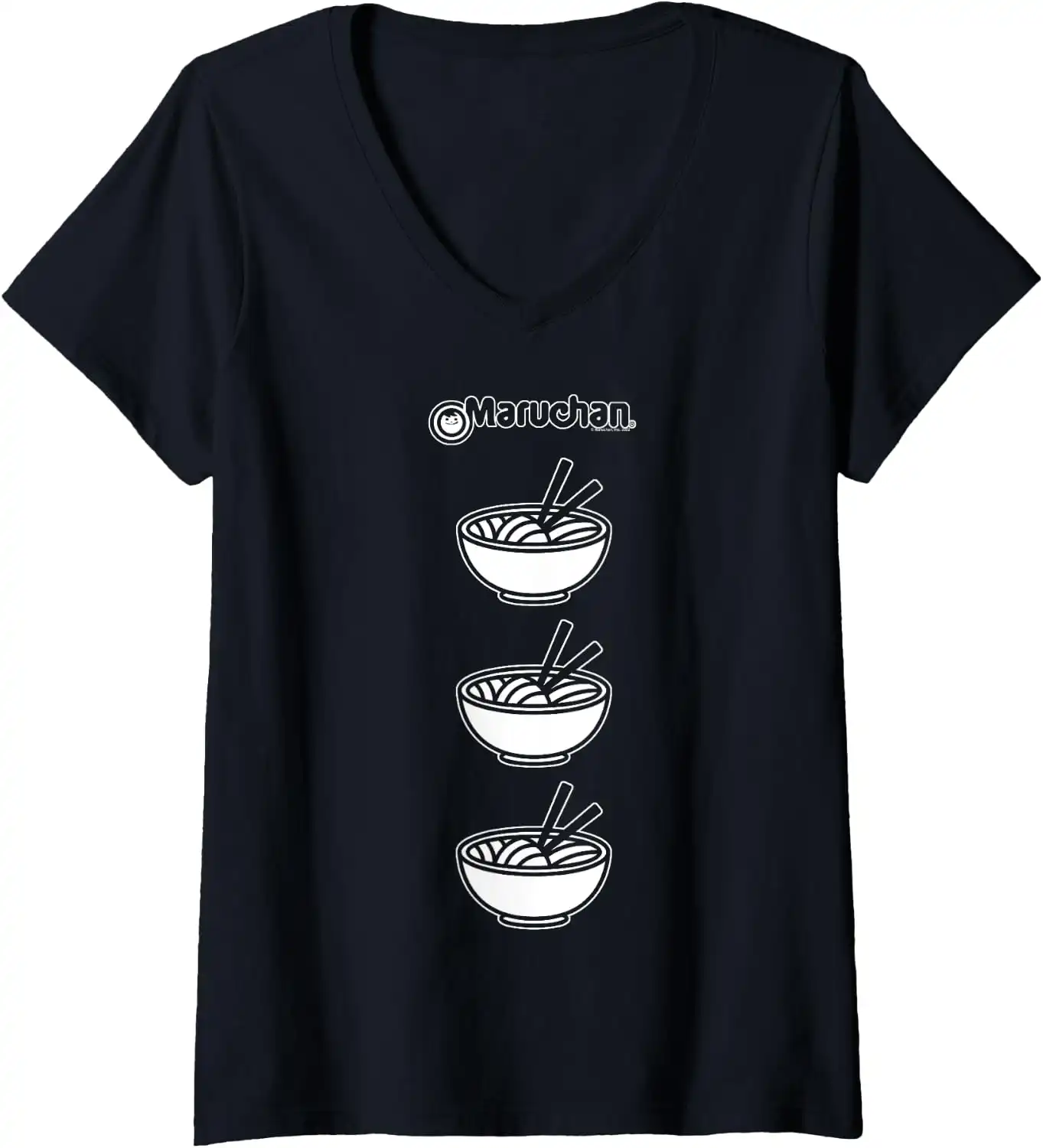 Maruchan Multi Ramen Bowl Iconic Logo V-Neck T-Shirt