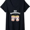 Maruchan Instant Lunch So Ramentic Lovely Ramen Cups V-Neck T-Shirt