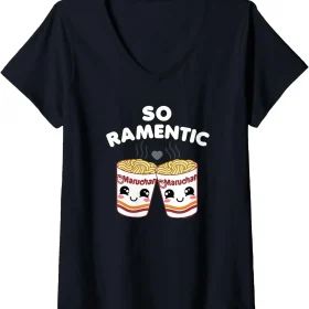 Maruchan Instant Lunch So Ramentic Lovely Ramen Cups V-Neck T-Shirt