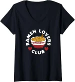 Maruchan Instant Lunch Ramen Lovers Club Cute Logo V-Neck T-Shirt