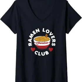 Maruchan Instant Lunch Ramen Lovers Club Cute Logo V-Neck T-Shirt