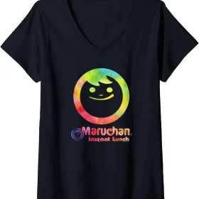 Women's Maruchan Instant Lunch Colour Pop Classic Retro Logo V-Neck T-Shirt