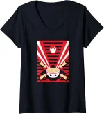 Maruchan Instant Lunch Super Cute Ramen Bowl Poster V-Neck T-Shirt