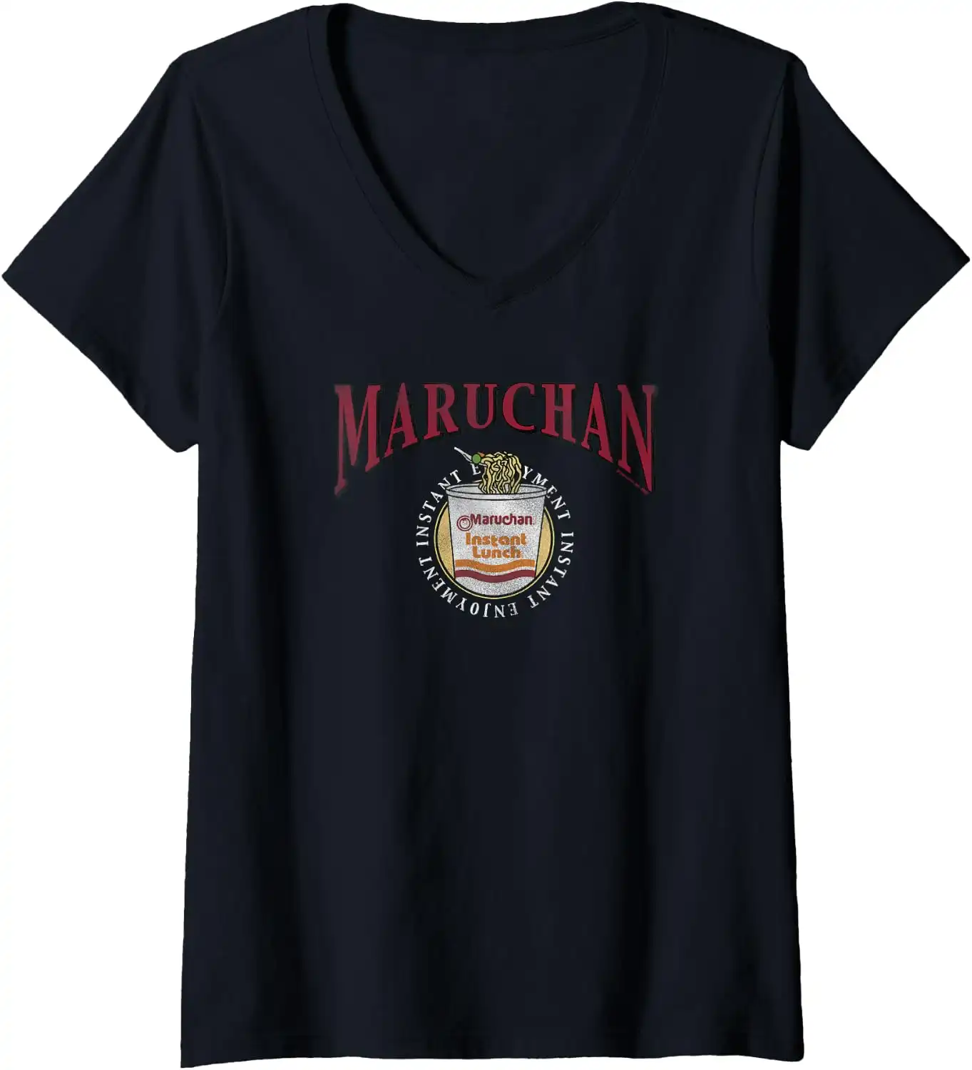 Maruchan Instant Lunch Instant Enjoyment Logo V-Neck T-Shirt