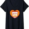 Womens Maruchan Heart Instant Lunch Ramen Soup Cup V-Neck T-Shirt