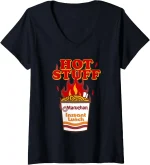 Maruchan Instant Lunch Hot Stuff Flaming Noodles Retro Shot V-Neck T-Shirt