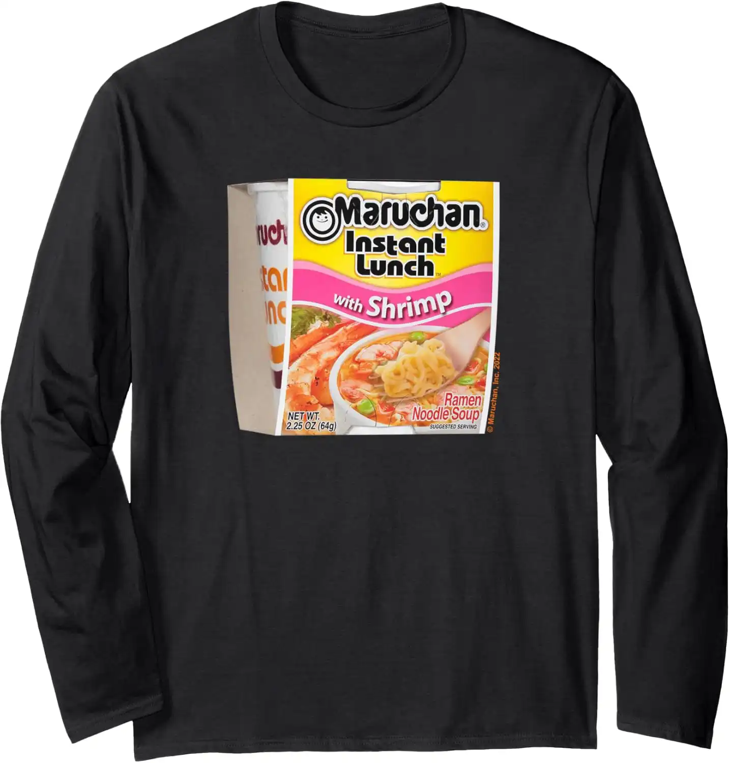 Maruchan Instant Lunch Shrimp Flavor Package Noodle Cup Long Sleeve T-Shirt
