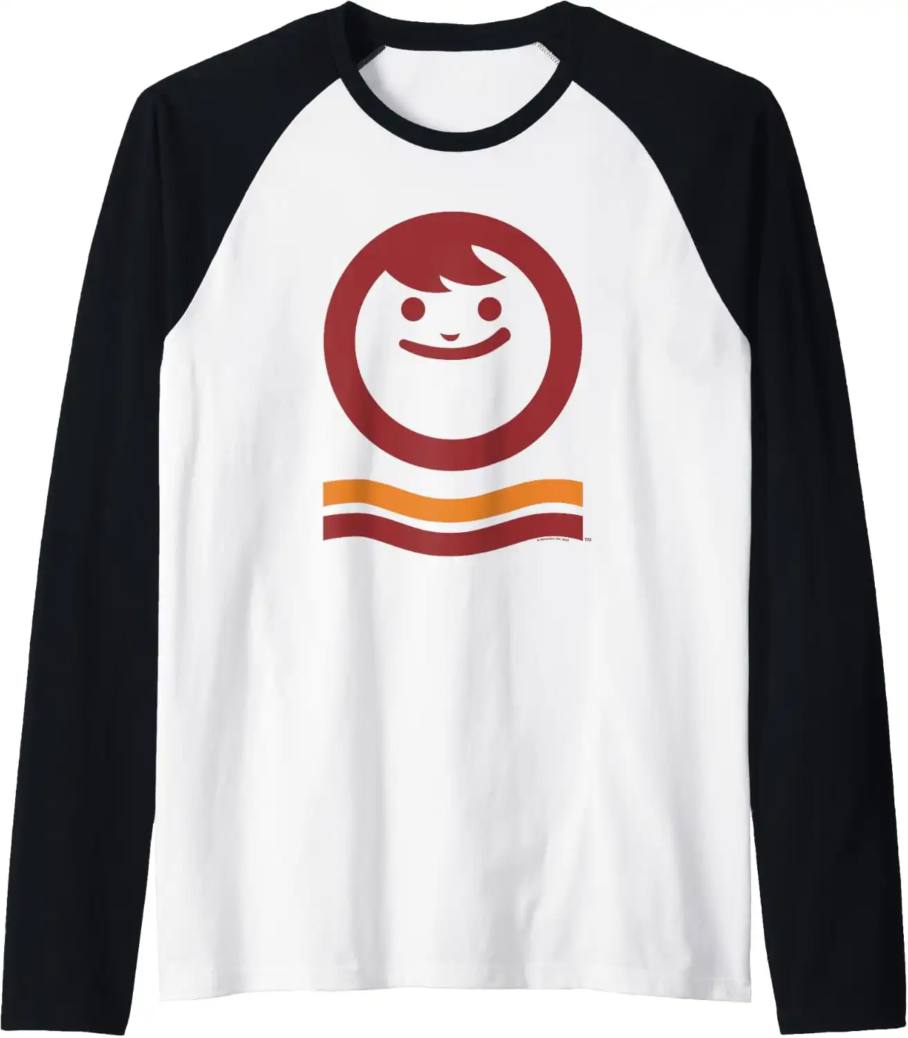 Maruchan Happy Face With Waves Logo Raglan Baseball Tee