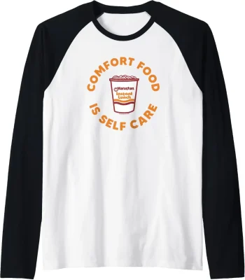 Maruchan Instant Lunch Comfort Food Is Self Care Ramen Cup Raglan Baseball Tee