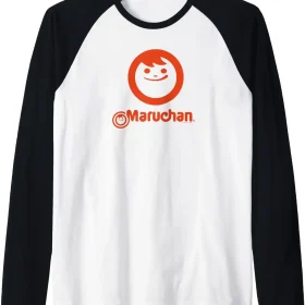Maruchan Instant Lunch Classic Happy Face Vintage Logo Raglan Baseball Tee