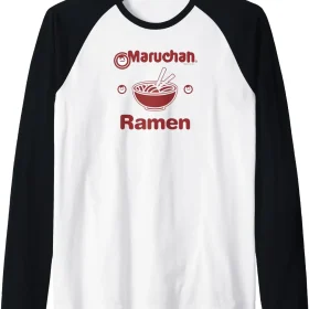 Maruchan Instant Lunch Classic Reman Bowl Logo Raglan Baseball Tee