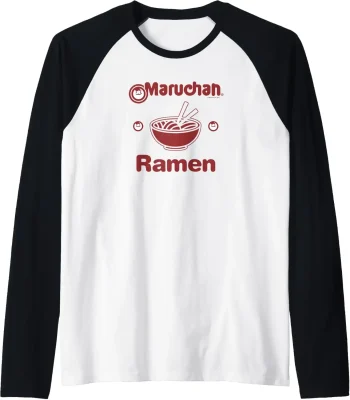 Maruchan Instant Lunch Classic Reman Bowl Logo Raglan Baseball Tee