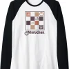Maruchan Checkered Noodle Icons Poster Raglan Baseball Tee