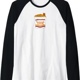 Maruchan Ramen Noodle Cup With Chop Sticks Raglan Baseball Tee