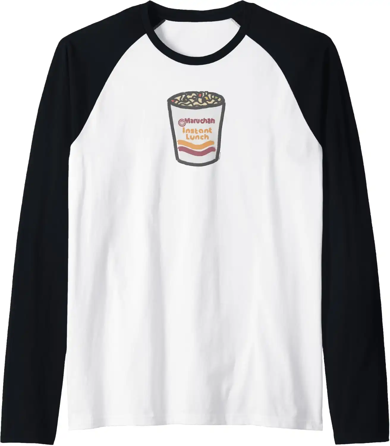 Maruchan Instant Lunch Ramen Noodle Doodle Raglan Baseball Tee