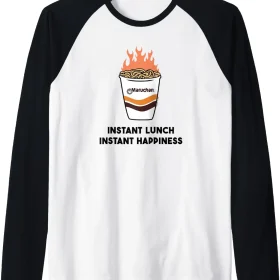 Maruchan Instant Lunch Instant Happiness Fiery Noodles Raglan Baseball Tee