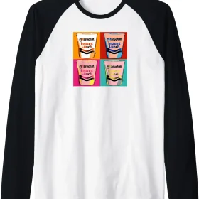 Maruchan Instant Lunch Ramen Cups Pop Art Painting Raglan Baseball Tee