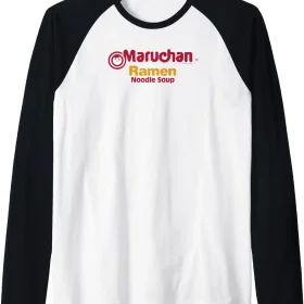 Maruchan Instant Lunch Ramen Noodle Soup Logo Raglan Baseball Tee