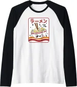 Maruchan Instant Lunch Kawaii Katakana Ramen Bowl Portrait Raglan Baseball Tee